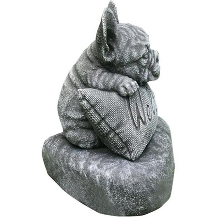 Fransk Bulldog Statue i Resin, Dekorativ Statue Skulptur av Fransk Bulldog, Hagedekorasjon