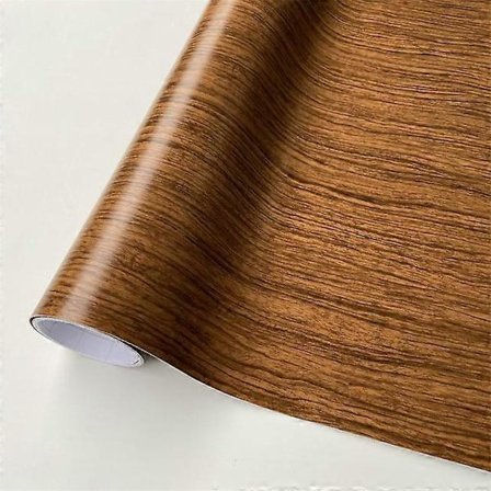 Självhäftande vinylfolie i trä, bilklistermärken i trä, dekorativ film, luftbubblafri för bilinteriör, köksmöbler, skåp, skrivbord