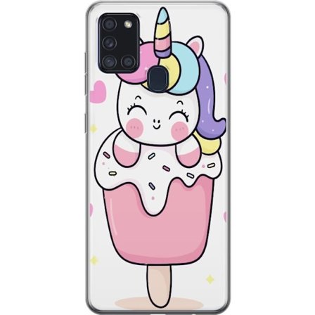 Mobilskal till Samsung Galaxy A21s med Glad enhörning
