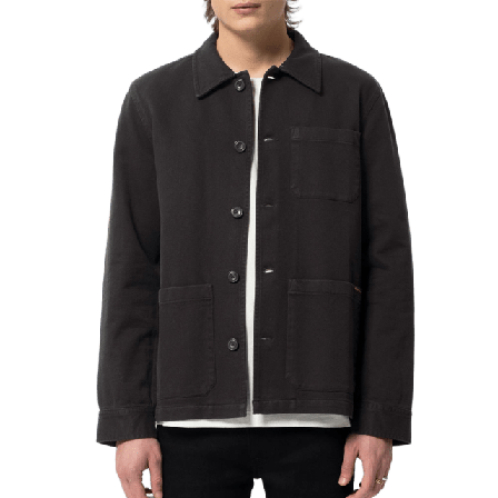 Nudie Jeans Barney Worker Jacket Olive Jackor Herr Svart Extra Large