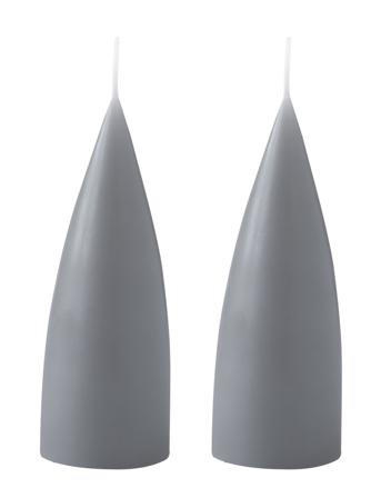 Hand Dipped C -Shaped Candles, 2 Pack Home Decoration Candles Block Candles Harmaa Kunstindustrien
