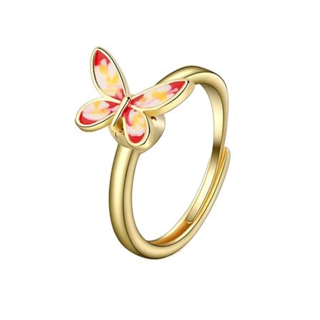 för fjärilsångestring Roterande justerbar stress relief för alla hjärtans dag Fidget Roterbar Lugnande oro Rin null - 3