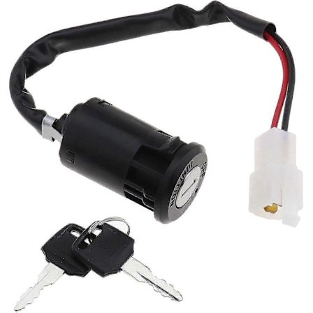 12V Tændingslås med 2 Nøgler - 2 Ledninger Til/Fra til Bil og Motorcykel