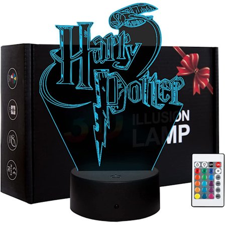 3D nattlampa Harry Potter Illusion Lamp Färgförändrande LED