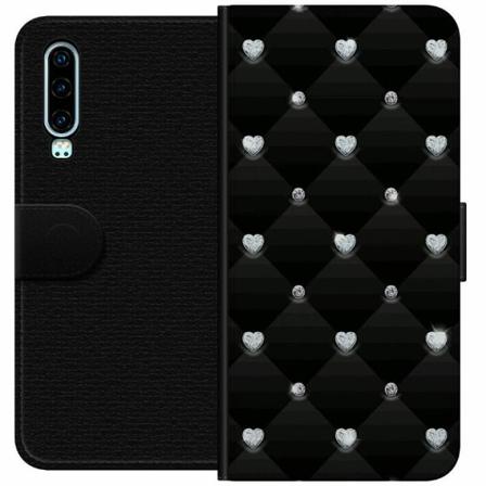Huawei P30 Plånboksfodral Bling Heart
