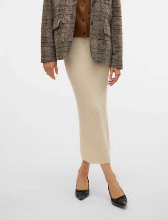 Vero Moda Vmpuff Nw Calf Pencil Skirt Boo - Cream - XL