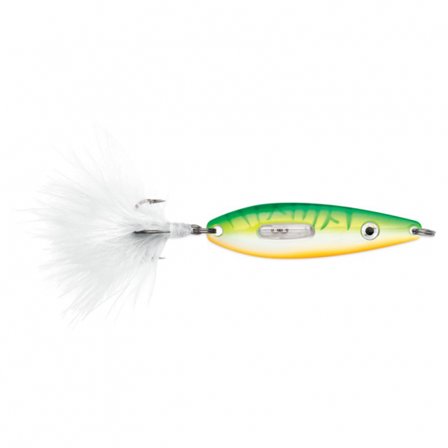 VMC Rattling Roach Spoon 5.3g - Glow Green Fire UV