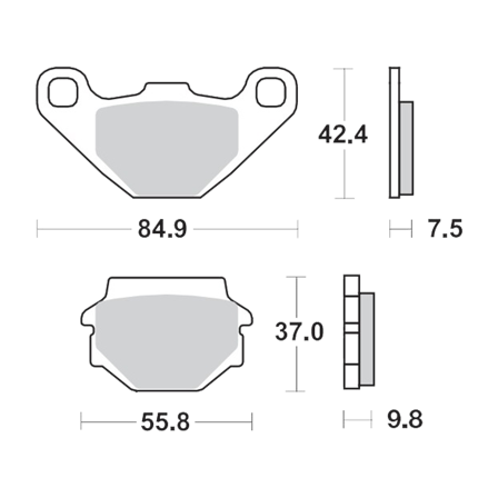 Remblokken Voor Moto-Master RoadPro Keramisch - Kawasaki AR 125 1982-1993