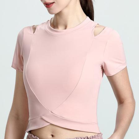 Enfärgad Blus För Dam Med Beskuren T-shirt