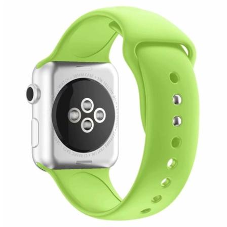 Apple Watch Series 4 44 mm klockarmband i silikon med dubbla stift - Grön Grön