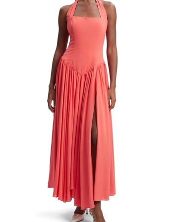 Bardot Marabella Halter Maxi Dress - Pink - 34