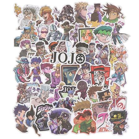 50 kpl Jojos Bizzare Adventure Tarrat moottoripyörän kannettavaan pyöräilylautaan