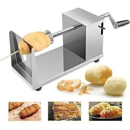 Spiraalinen perunaleikkuri siruttava kone Perunalastun leikkauskone Tornado Keittiövälineet