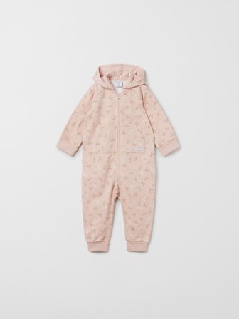 Polarn O. Pyret Overall med borstad insida blommig - 44 - barnkläder - pink