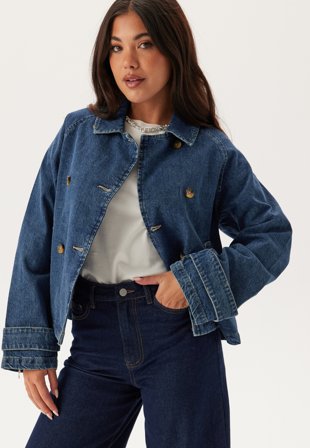 ONLY Onlapril Short Dnm Trench Medium Blue Denim Klær