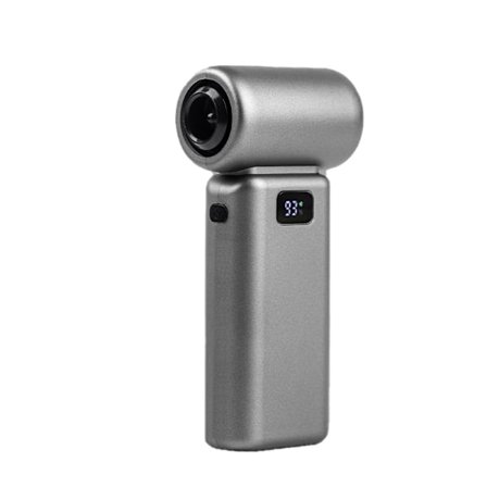 Håndholdt ventilator: Bærbar køling med LED-display Grey