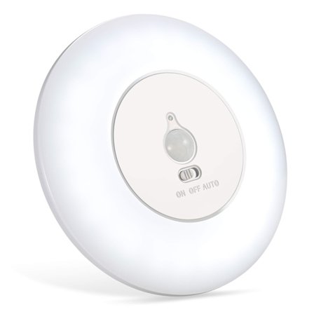 Rörelsesensor LED-taklampa batteridriven trådlös 6000k taklampa för garderober källare garderob skafferi trappor [energiklass A+]