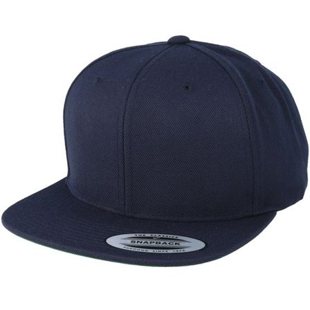 Yupoong - Blå snapback Keps - Dark Navy Snapback @ Hatstore