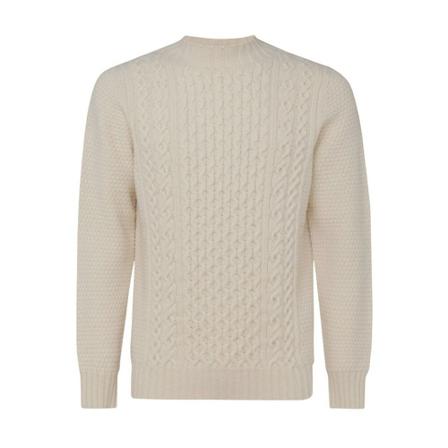Drumohr, Round-neck Knitwear Wit, Heren, Maat:M