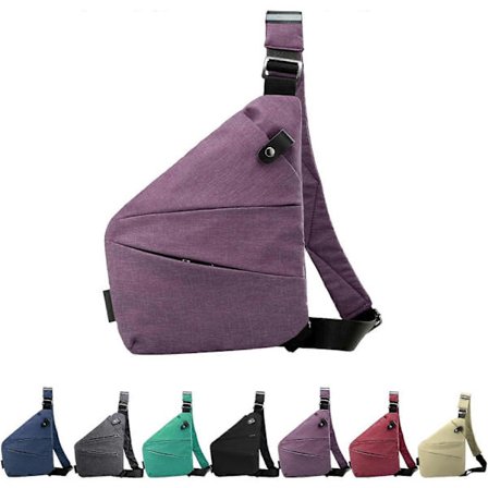Stöldskyddande Crossbody Väska för Kvinnor Personlig Flex Reseväska Stöldskyddande Cross Body Väska Sling Bröstväska för Män -Qin