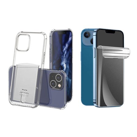 Skal med Korthållare & Hydrogel Skärmskydd iPhone 14