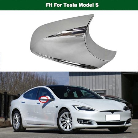 Krom Höger Sidospegel Nedre Kåpa Hållare Fack För Tesla Model S