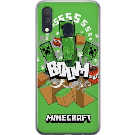Yhteensopiva Puhelinkuori Samsung Galaxy A40 Minecraft Boom