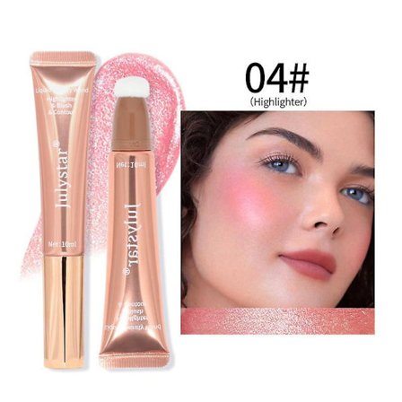 1 st Blush Beauty Wand Multifunktionell Makeup Pen Glitter Contouring Ansikte Shimmer Highlight Blush Flytande Kontur Applikator