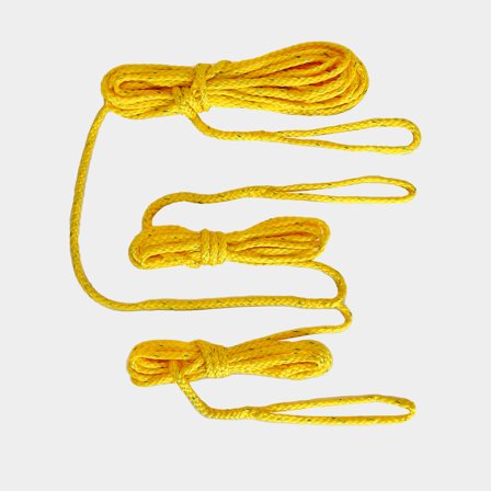 Slæbetov til gummibåd NOCK Tow Rope, Y-formet med splejsede øjer, Ø10 mm, 15 meter, gul