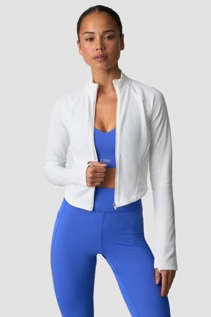 ICANIWILL - Mirage Printed Zip Midlayer White Snow - Dames - sportkleding van ICIW