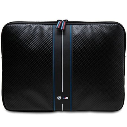 BMW Laptop Taske 16" Kulstof & Blå Stripe - Sort