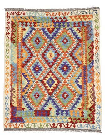 157X196 Tapis Kilim Afghan Old Style D'orient Orange/Rose Foncé (Laine, Afghanistan) Carpetvista