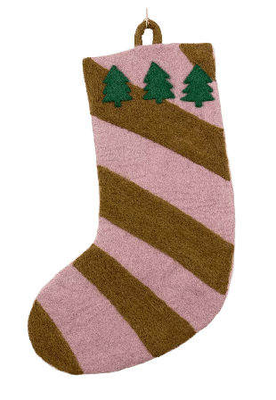 A World of Craft POLKA Julstrumpa Dekoration Rosa 48x20 cm