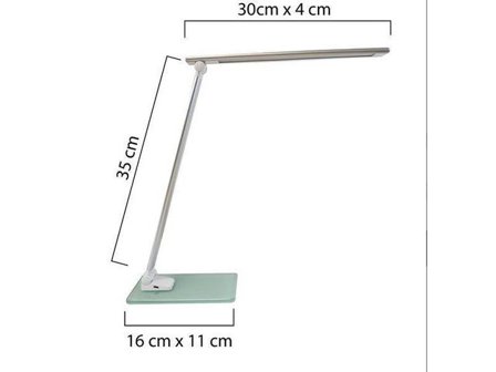 Unilux Bordslampa Popy silver/vit - Lyreco - Kontorsmöbler och inredning - Lampor och belysning - Bordslampor
