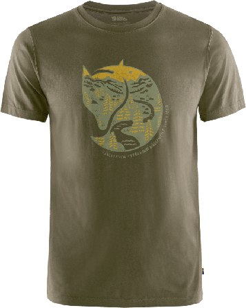 Fjällräven Men's Arctic Fox T-shirt Men short-sleeved sweaters Green S