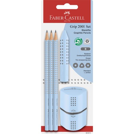 FABER-CASTELL Set Grip 2001 sky blue BK