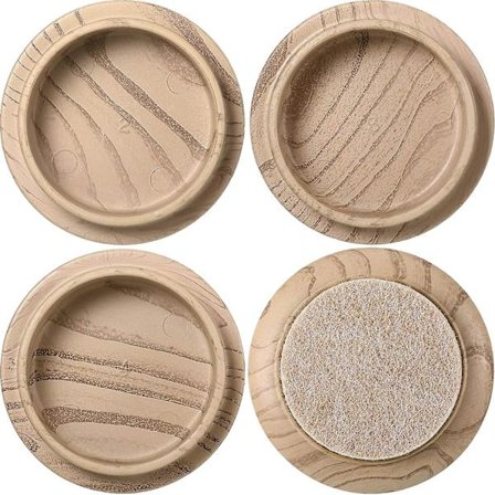 Filt Gulvkapsler Hjul, 60mm 2,4 Tommer Skridsikker Gulvbeskytter til Møbelfødder, Stolben, Træ, Laminatgulve, 4 stk