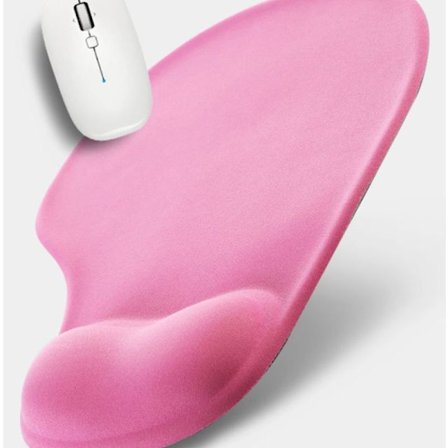 Silikoninen hiirimatto hitaasti palautuvalla muistirannetuella, vaaleanpunainen