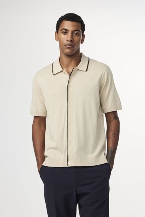 NN.07 Nolan Polo Herre Hvid Økologisk Bomuld