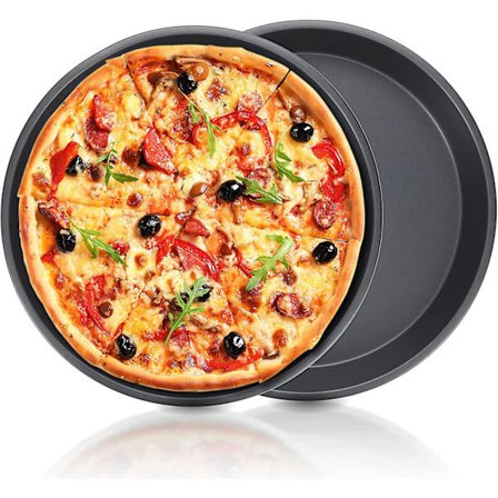 Dyb tallerkenpizza til ovn | Pizzatallerken i kulstofstål | Stor pizzatallerken | 27 cm pizzapande | Pizzatallerkener til ovn Non-stick | Pizzastål 