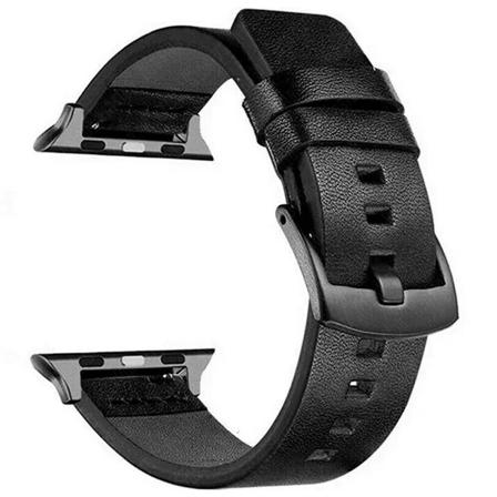 Äkta läderrem för Apple Watch Ultra 2 Band 49mm 9 8 7 45mm 41mm Högkvalitetsrem för IWatch Series 6 SE 5 4 44mm 40mm black black 42mm 44mm 45mm 49mm