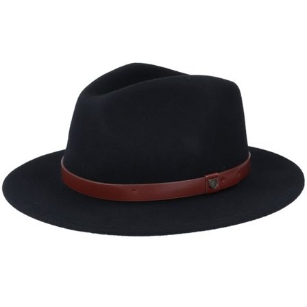 Brixton - Svart fedora Hatt - Messer Fedora Black @ Hatstore