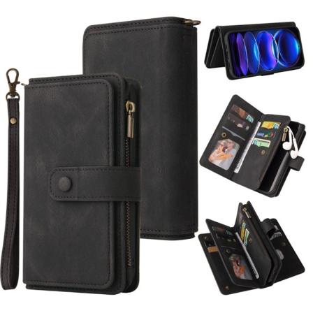 SKALO Xiaomi Redmi Note 12 Pro 5G Big Wallet 17-RUM Pungetui - S Black
