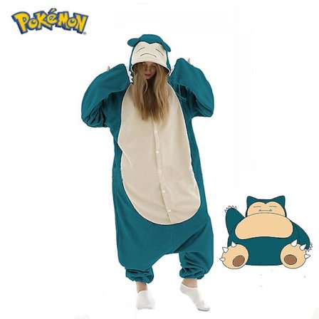 Onesie Squirtle Cosplay Costume Pajamas Christmas One-piece Kigurumi Full Body Pijama Anime Sleepwear New Year Gift High Quality -a Snorlax pajamas