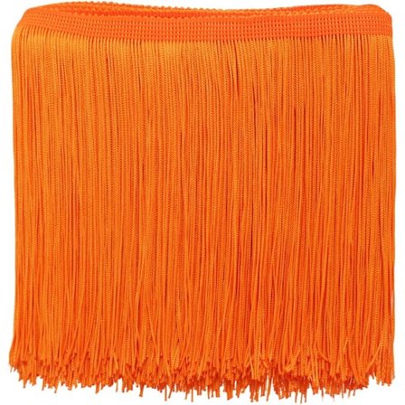 Orange kvast vævet polyester syet satin blonder, brugt i tøj,