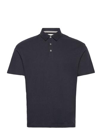 Jprcc Soft Linen Blend Ss Polo Navy Jack & J S