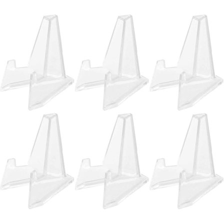6 kpl läpinäkyvää merkkiä näyttötelineet vakaat merkki näyttötelineet säilytystelineet suojaava tuki