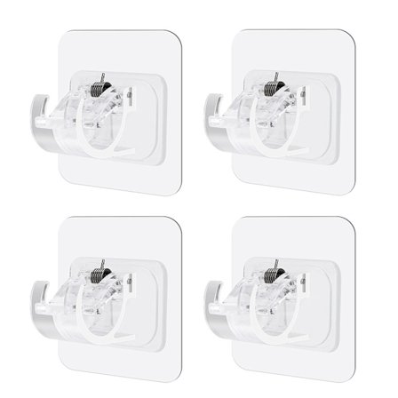 Stånghållare 4-pack - Transparent 6 x 6 cm