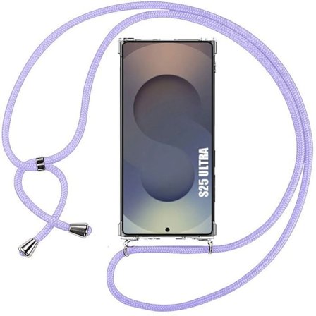 Coque för Samsung Galaxy S25 Ultra - Transparent med Lila Rem - BOOLING