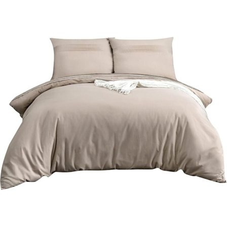 100% puuvillasta valmistettu peittosetti 240x260 cm Beige High-end laskostettu aikuisten vuodevaatesetti 2 hengelle 2 tyynyliinalla 65x65cm 